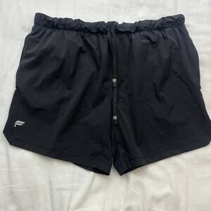Fabletics Mens Size XXL The One 6" Short Black Running‎ Quick Dry Zip Pockets
